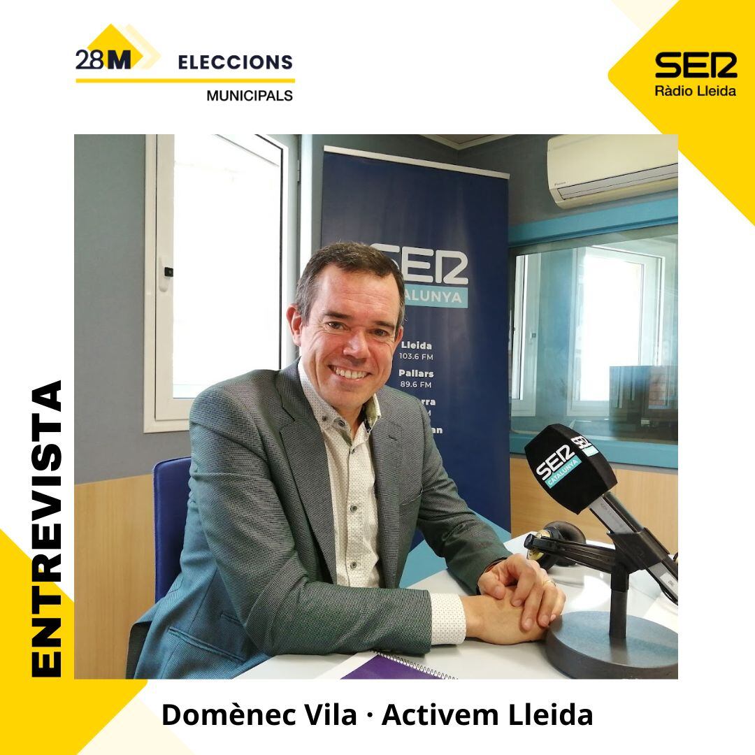 Domènec Vila, en un moment de l&#039;entrevista a Ràdio Lleida.