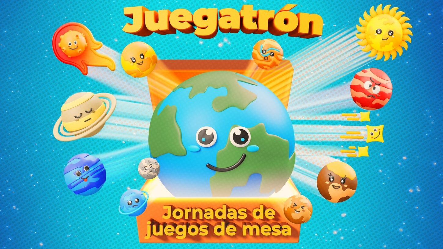 Cartel de las jornadas de juego de mesa &quot;Juegatrón&quot;