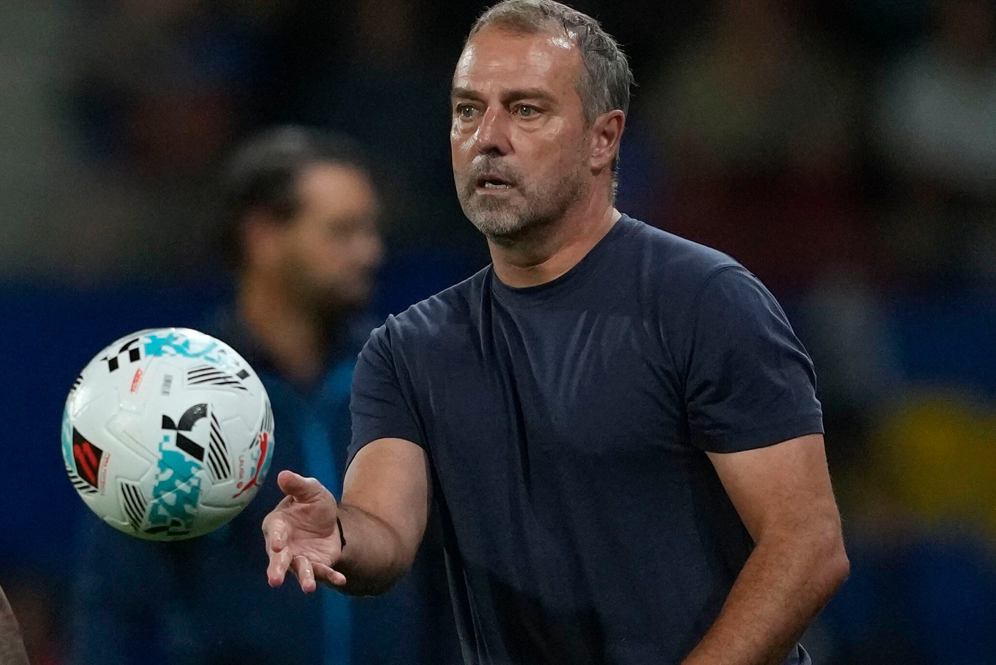 El entrenador del Barcelona, Hansi Flick, durante el partido contra el Getafe