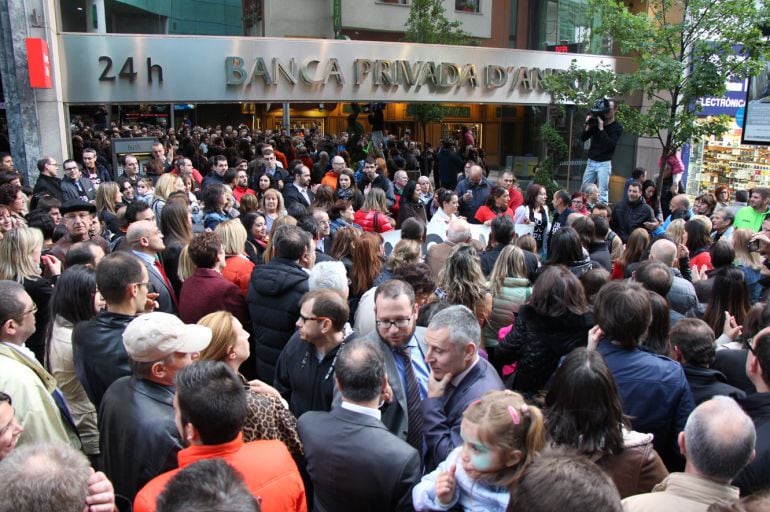 Manifestació d&#039;empleats de BPA.