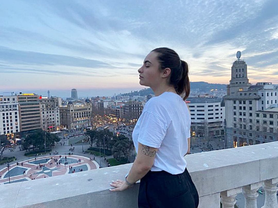 Imagen de la auxiliar de vuelo palentina