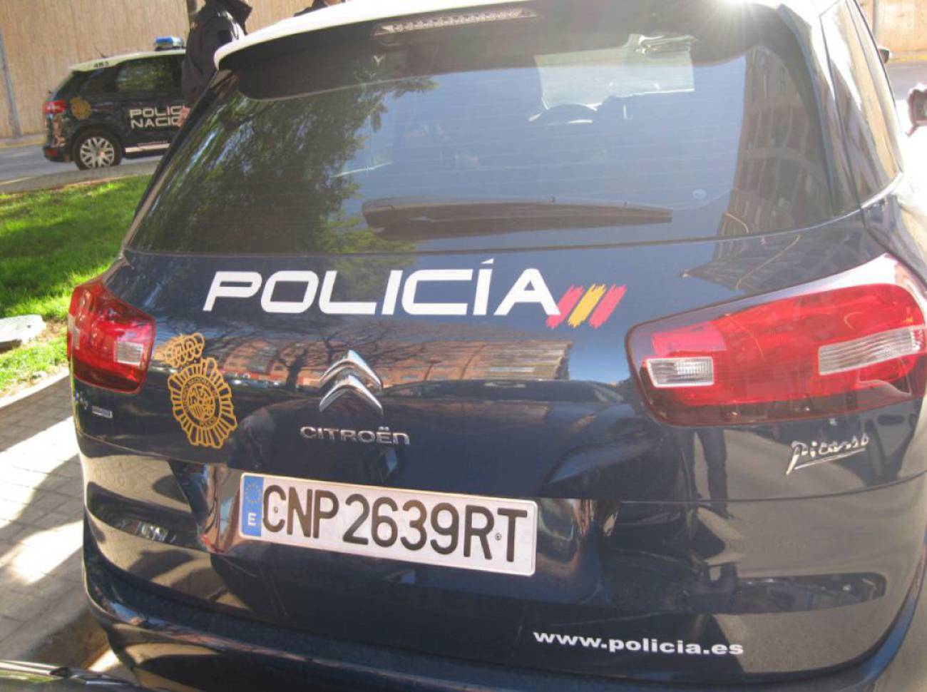 Vehículo de la Policía Nacional en Madrid