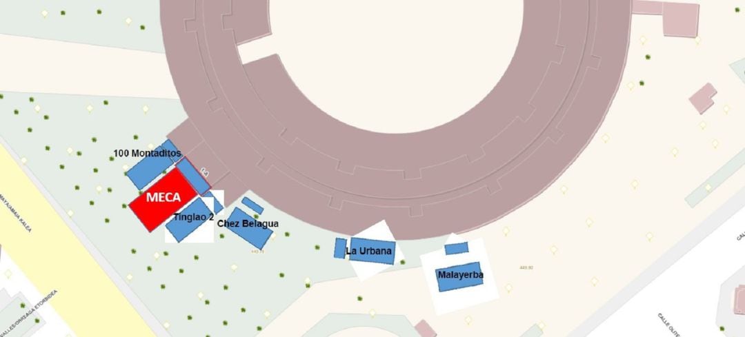 Cinco bares abrirán sus terrazas en el entorno de la plaza de toros de Pamplona a partir del 1 de abril