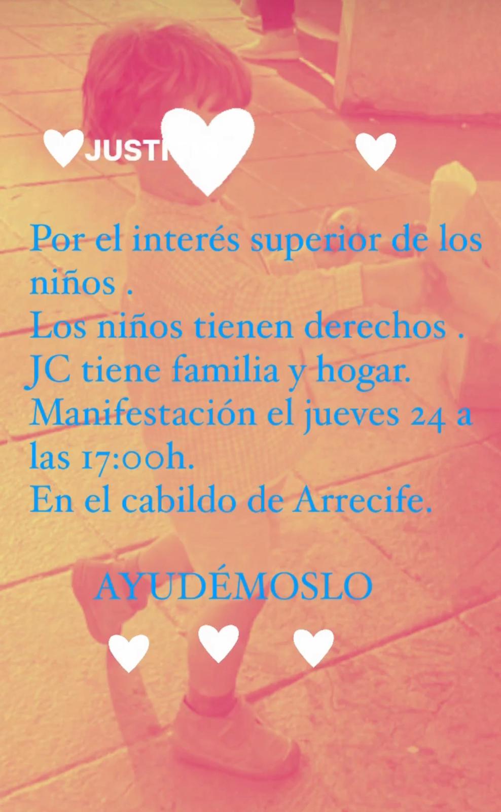 El matrimonio conejero llama al apoyo de la ciudadanía de Lanzarote "por el interés superior de los niños".