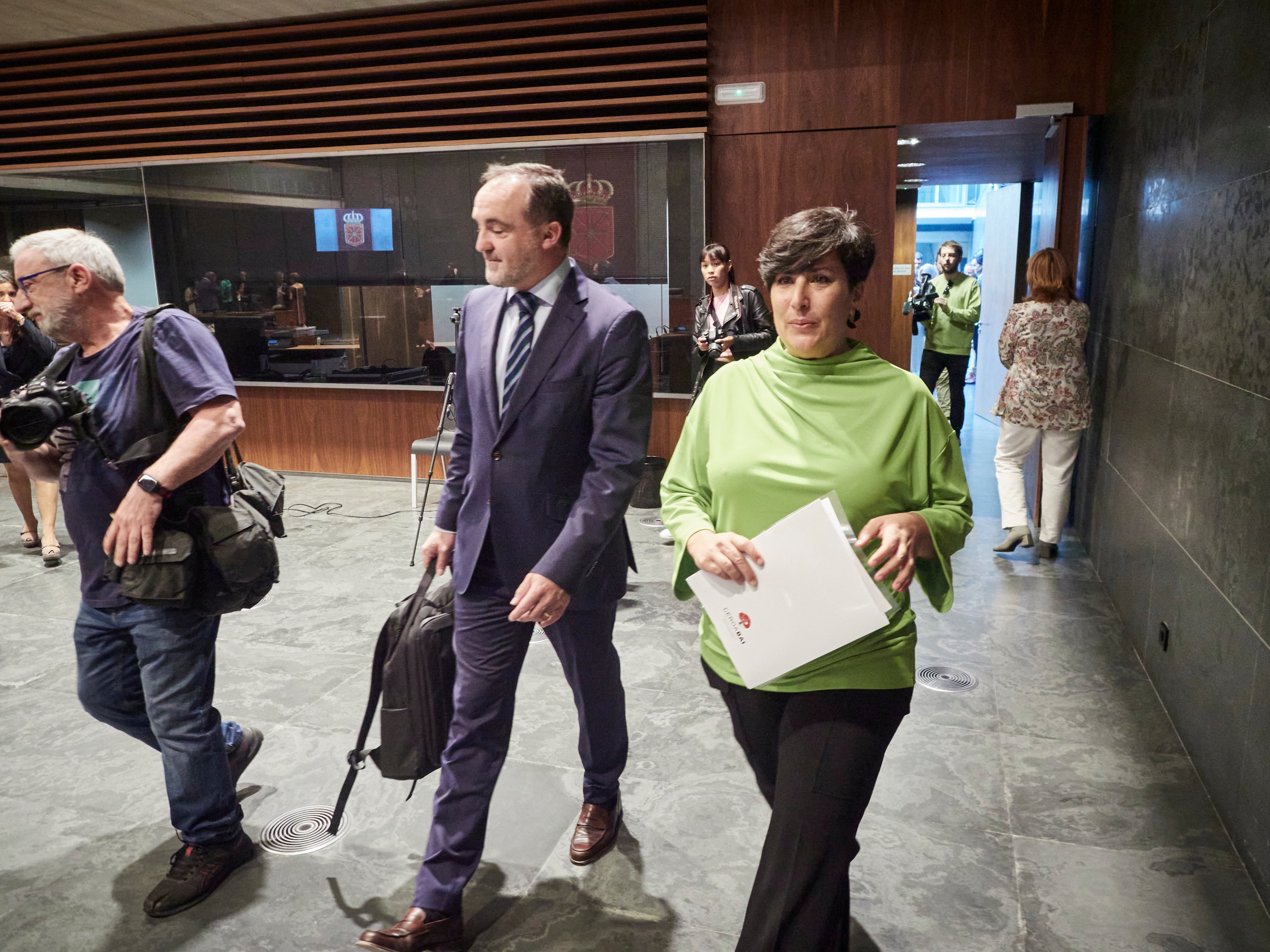 Javier Esparza, Navarra Suma, y María Solana, de Geroa Bai