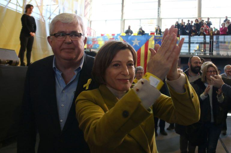 La expresidenta del Parlament catalán, Carme Forcadell, en un acto de la ANC