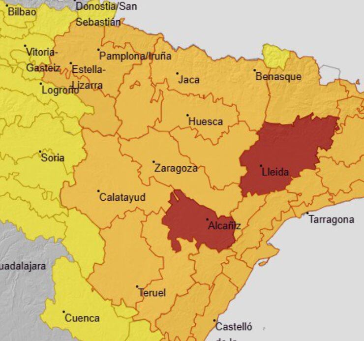 Sigue la alerta naranja hasta las 21 horas