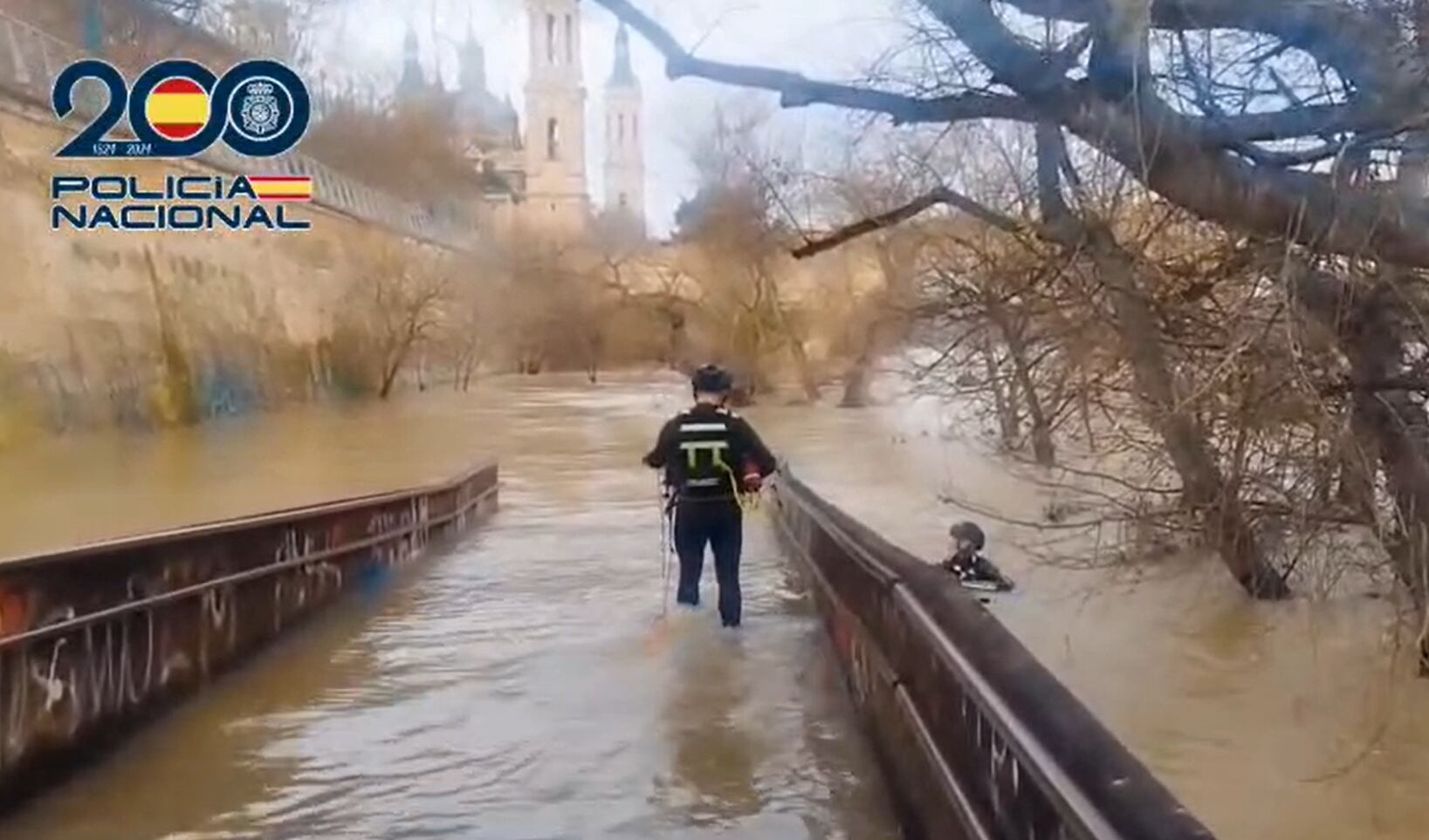 Los GEO trabajando en Zaragoza la semana pasada