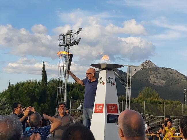 Roberto Botella tras encender el pebetero