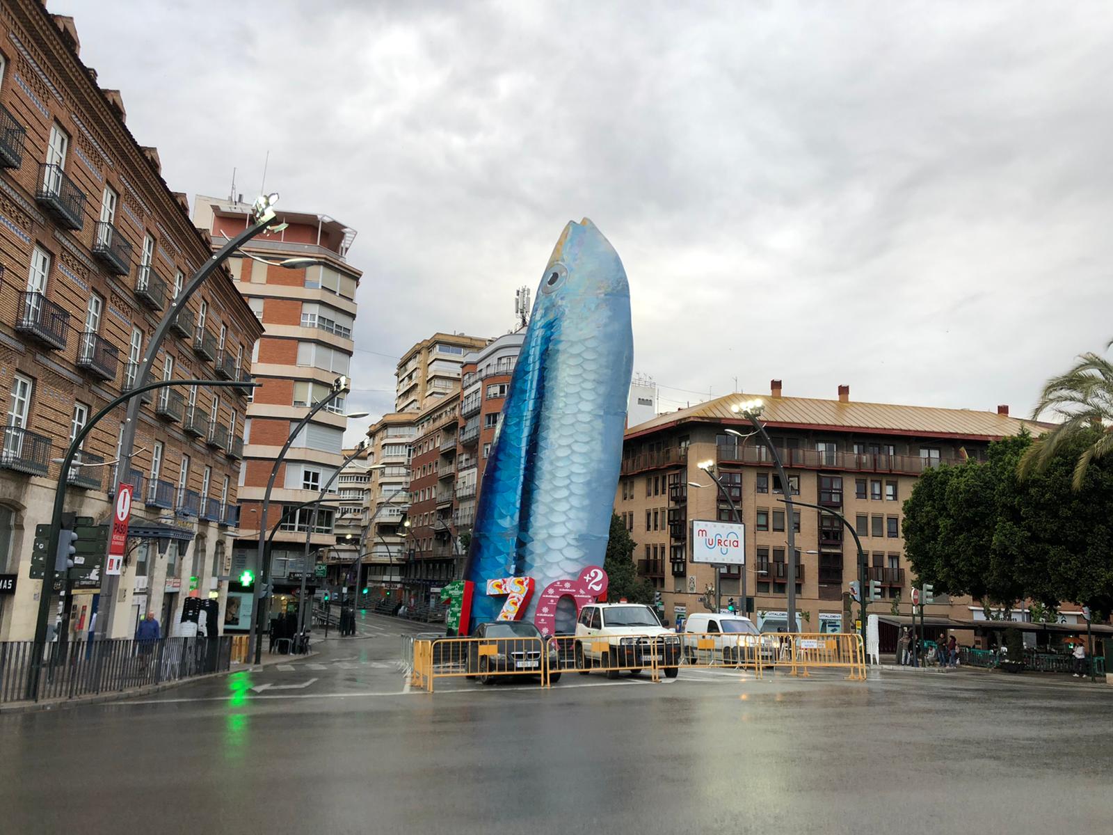 Catafalco de la Sardina, en Murcia