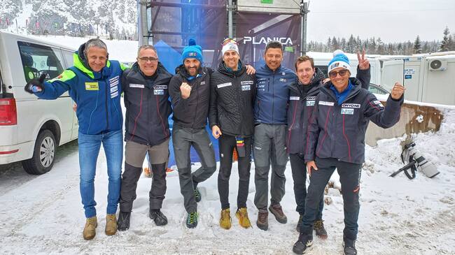 D'esquerra a dreta Carles Visa, Joan Erola, Marc Puigsubirà, Irineu Esteve, Christian Zorzi, Guillem Cairat i Fausto Zoller