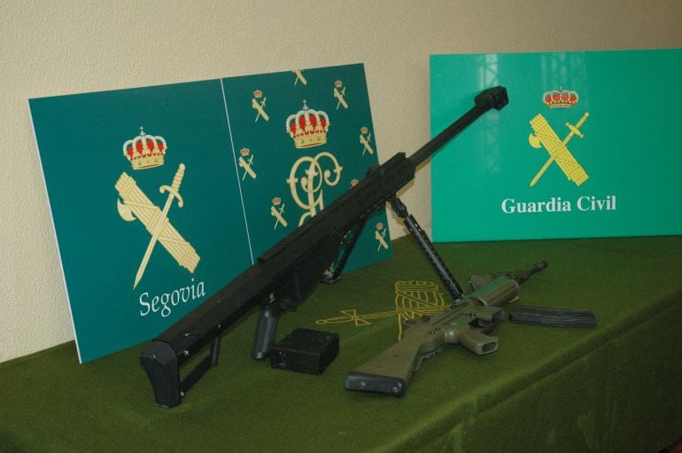 Armas incautadas por la Guardia Civil de Segovia