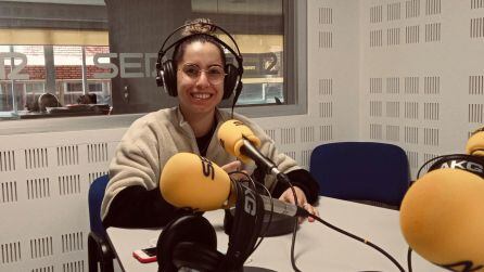 María Jesús Muñoz, en los estudios de Radio Puertollano Cadena SER