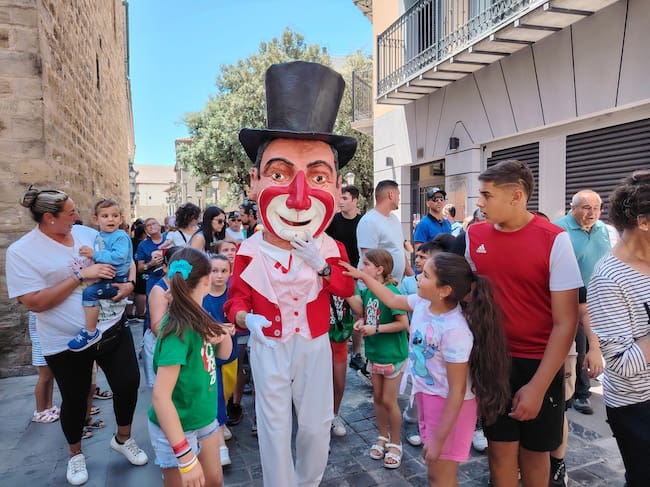 Cabezudo del Payaso Marcelino en las Fiestas de Jaca