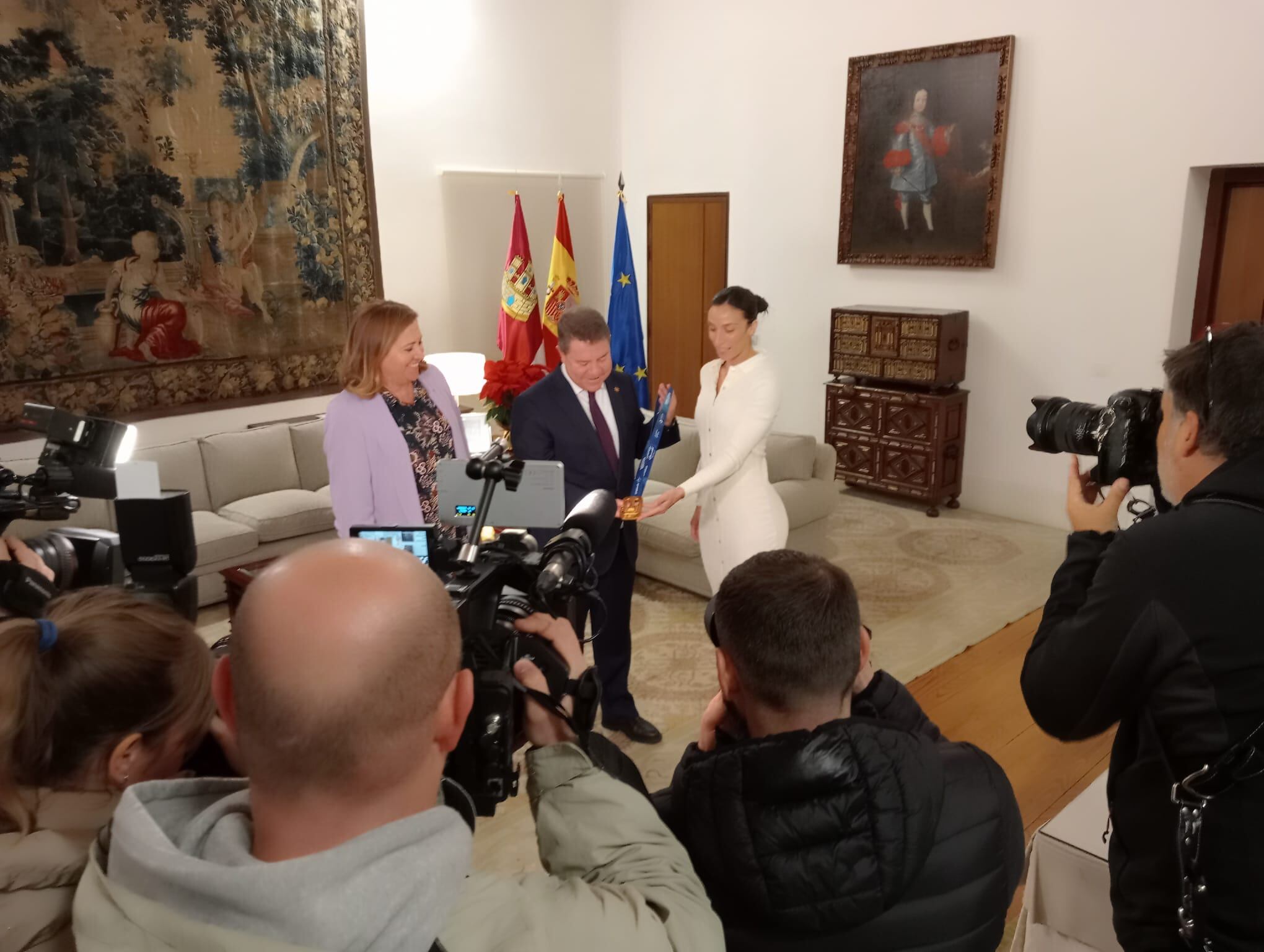 Vero Virseda, recibida en el Palacio de Fuensalida