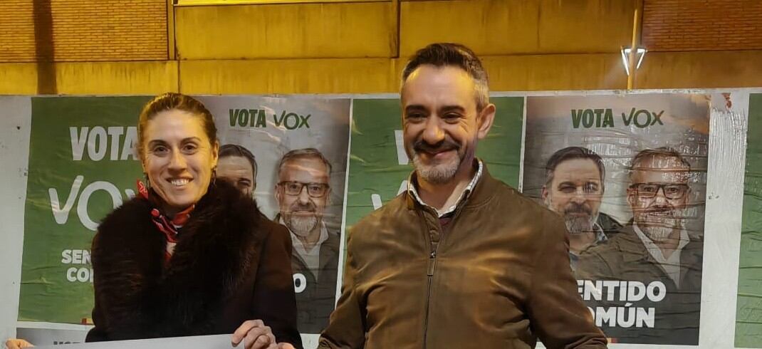 María Calvo y David Hierro, candidatos de Vox a las Cortes de CYL por Palencia