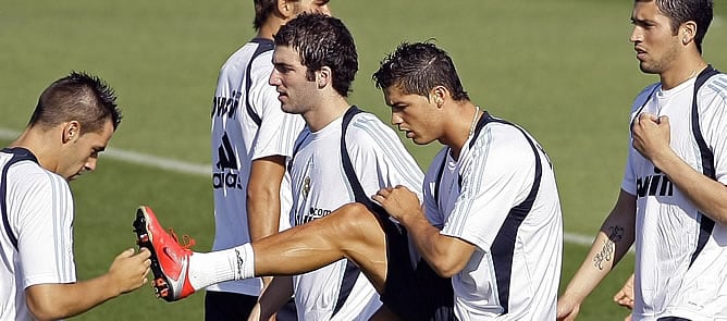 Primer entrenamiento de Cristiano Ronaldo en el Real Madrid