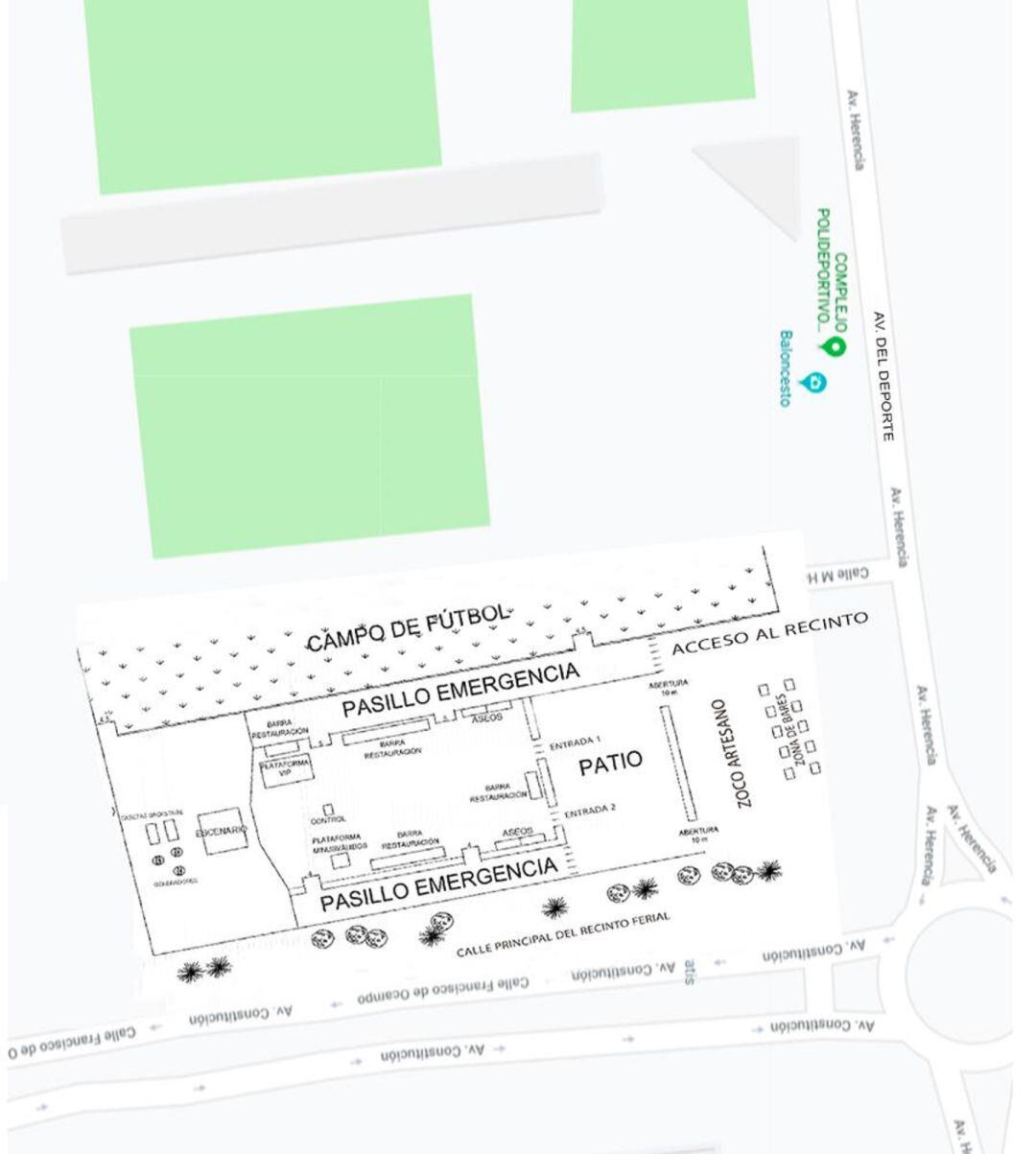 Plano de ubicación de la Plaza Joven 