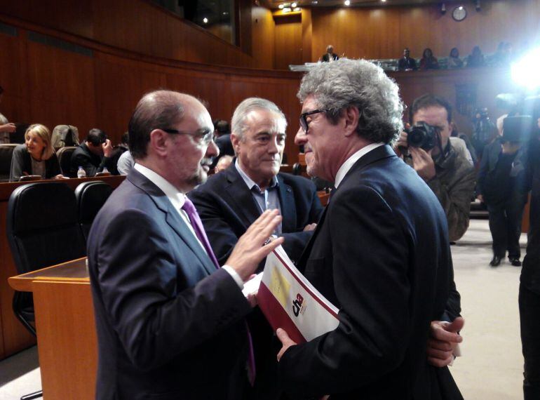 Javier Lambán (PSOE) y Gregorio Briz (CHA)