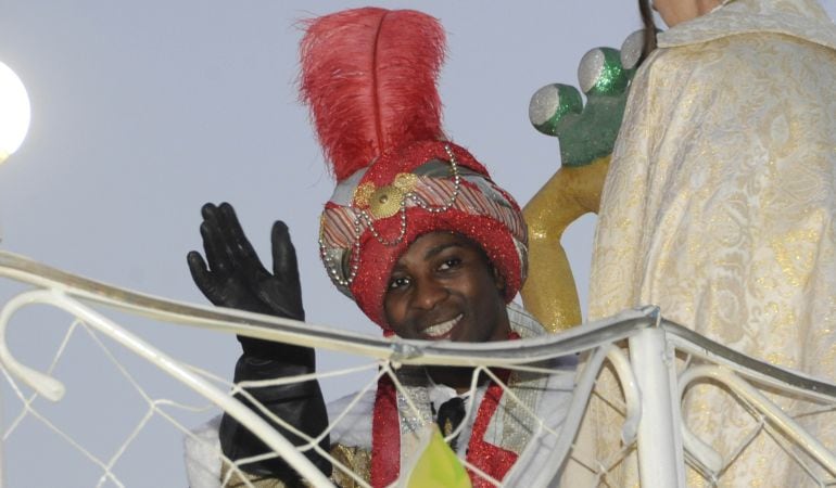 El Rey Baltasar en la Cabalgata de Reyes Magos de Alcorcón