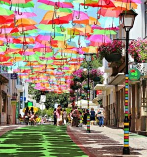 Calle de la ciudad de Agueda (Portugal).