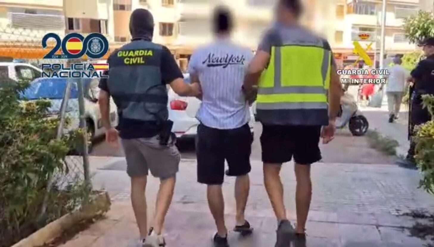 Imagen de uno de los detenidos