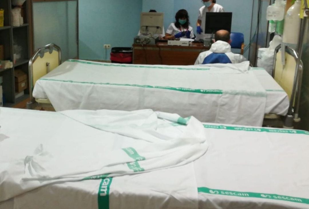 Camas en el hospital de Albacete