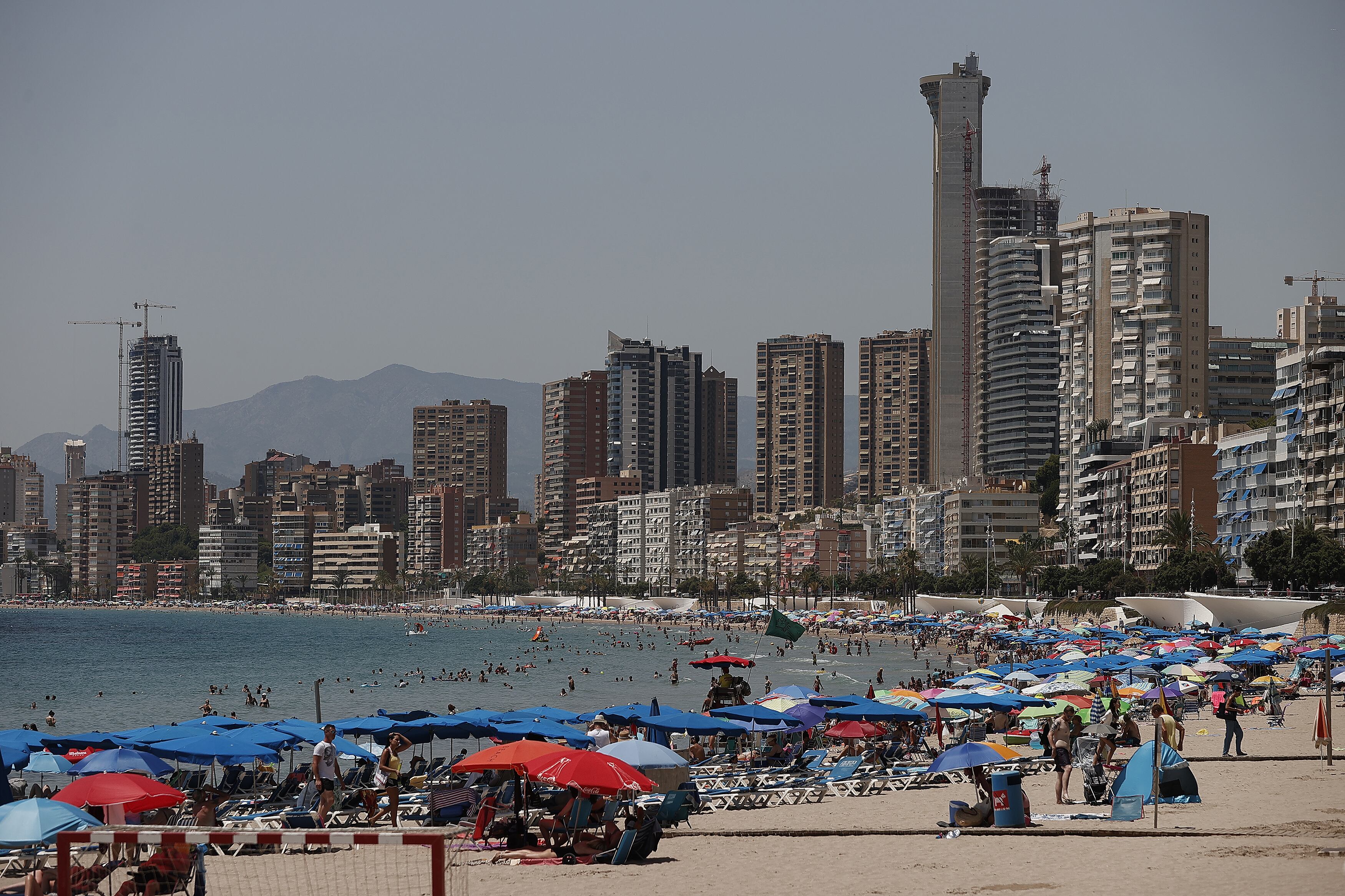 Playa de Benidorm durante este verano.