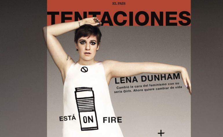 Parte de la portada polémica de Tentaciones con Lena Dunham