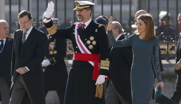 Felipe VI preside por vez primera, acompañado de doña Letizia, la celebración de la Pascua Militar