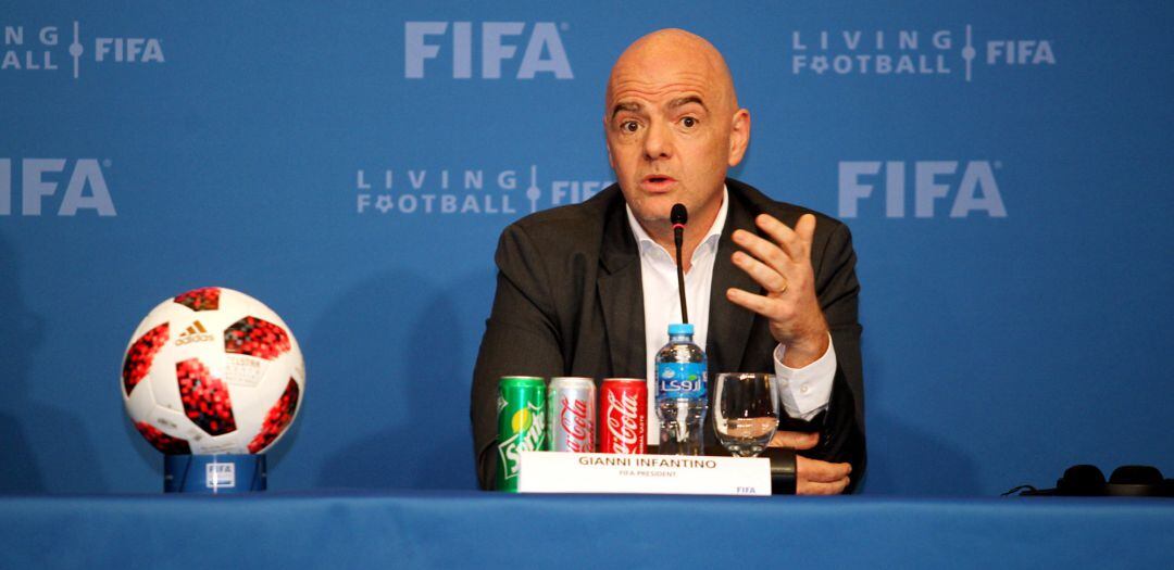 Gianni Infantino, durante una rueda de prensa