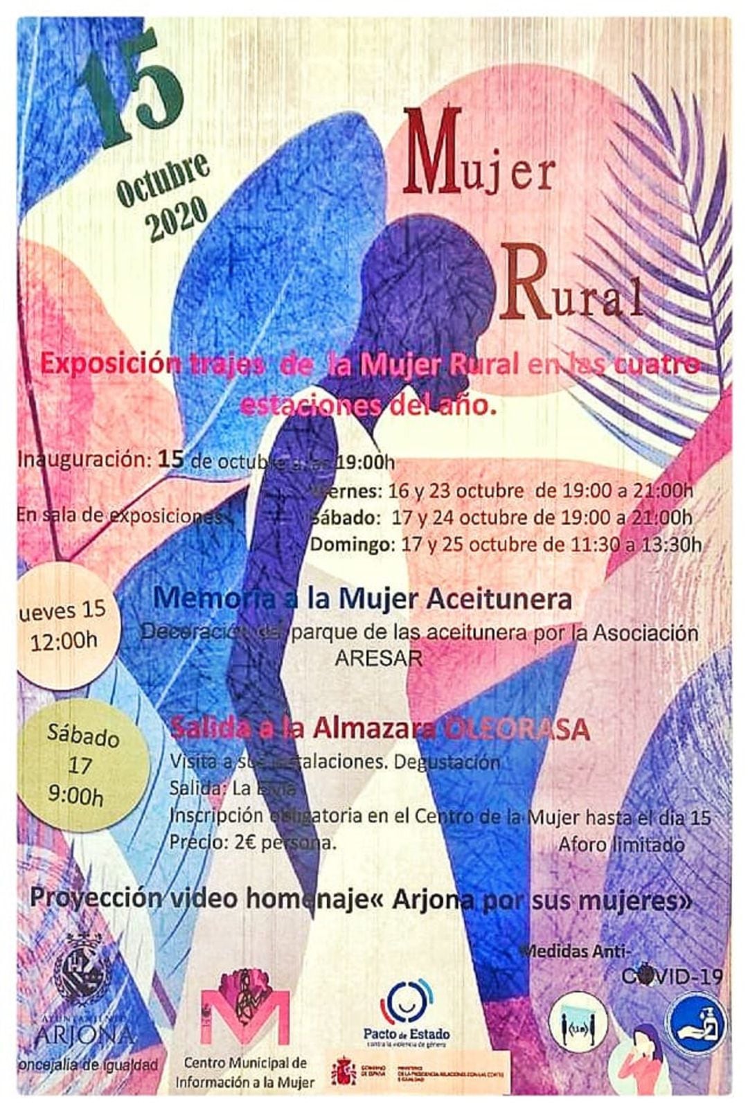 Cartel anunciador de la programación de actividades con motivo del Día de la Mujer Rural.