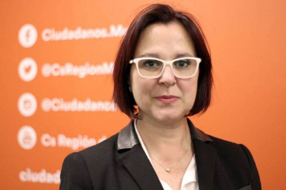 Isabel Franco en la sede de Ciudadanos