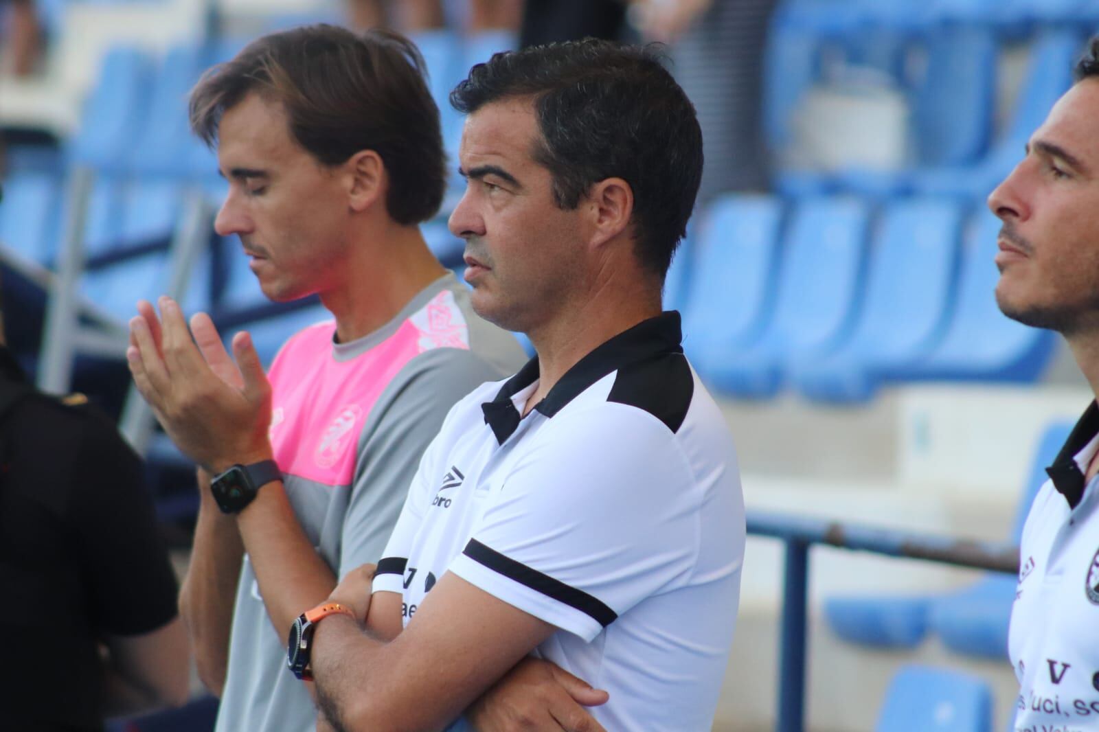 José Pérez Herrera poco antes de comenzar el partido en Murcia