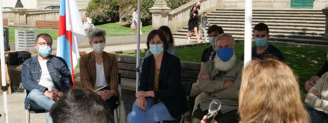 Ana Pntón en un acto del BNG en A Coruña