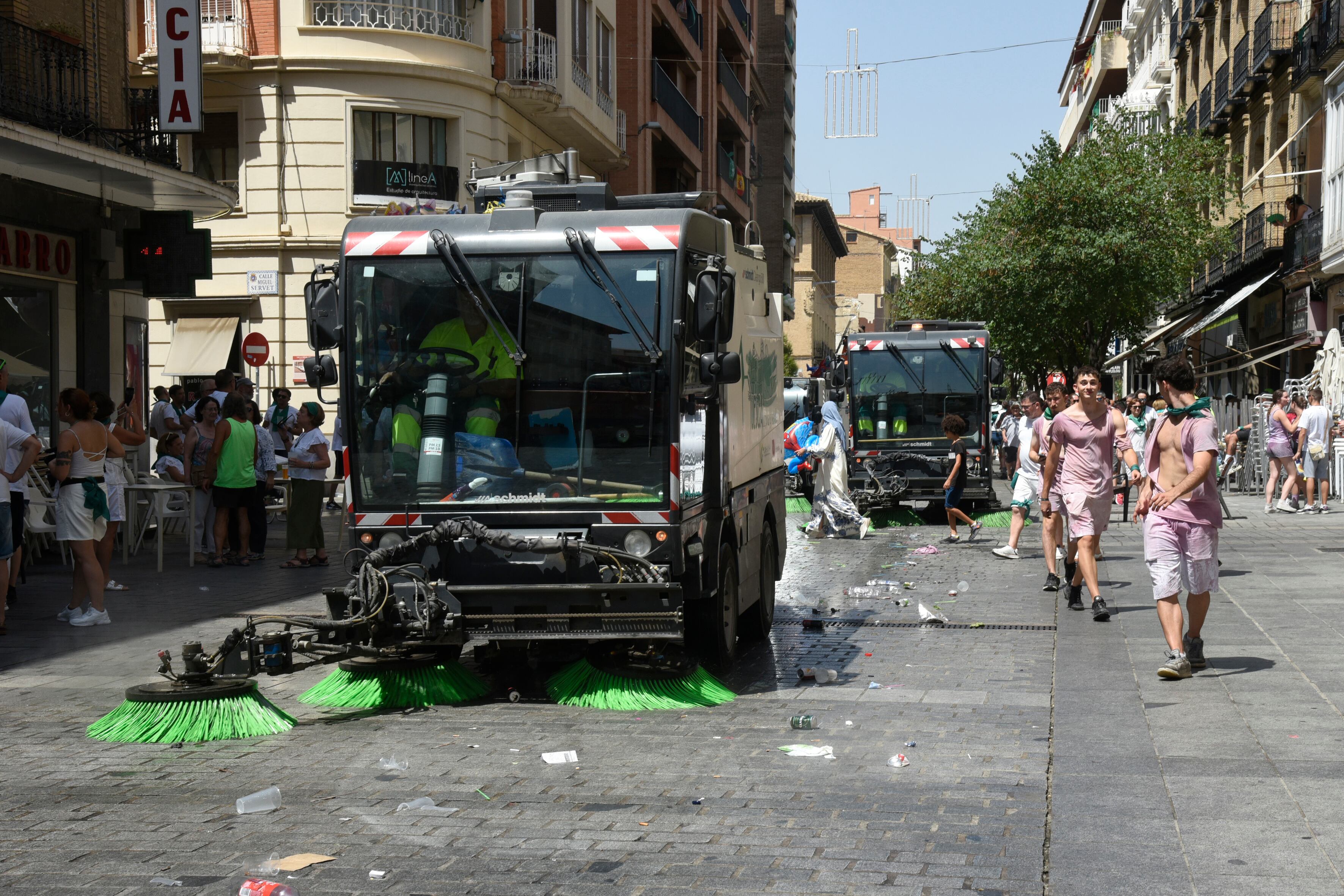 Limpieza durante las fiestas de San Lorenzo