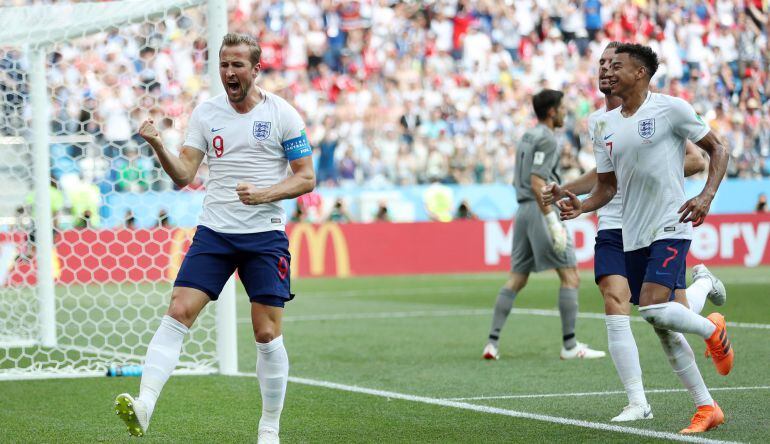 Kane celebra el segundo gol ruso frente a Panamá