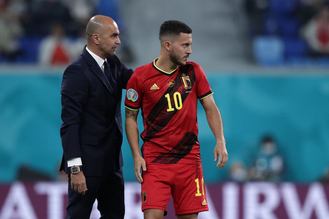 Roberto Martínez y Eden Hazard