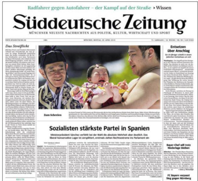 &quot;El Partido Socialista, más fuerte e España&quot;, titula su portada en papel el alemán &#039;Süddeutsche Zeitung&#039;.