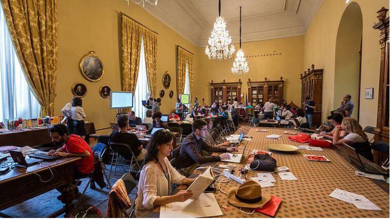 Editatón realizado en la Biblioteca Nacional ( Madrid) 