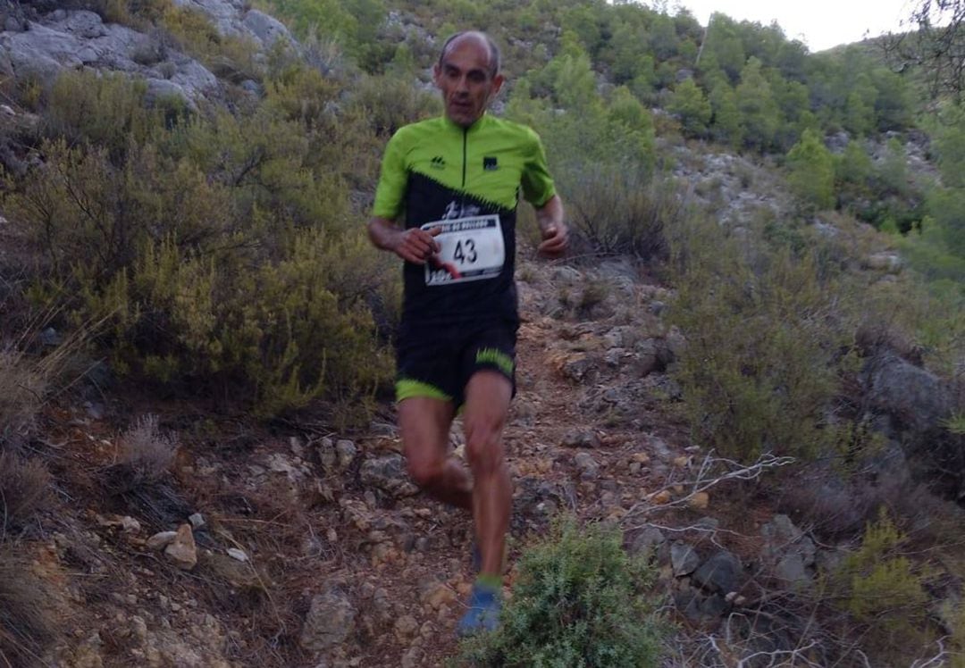 Nasio Cardona durante la carrera de Vallada.