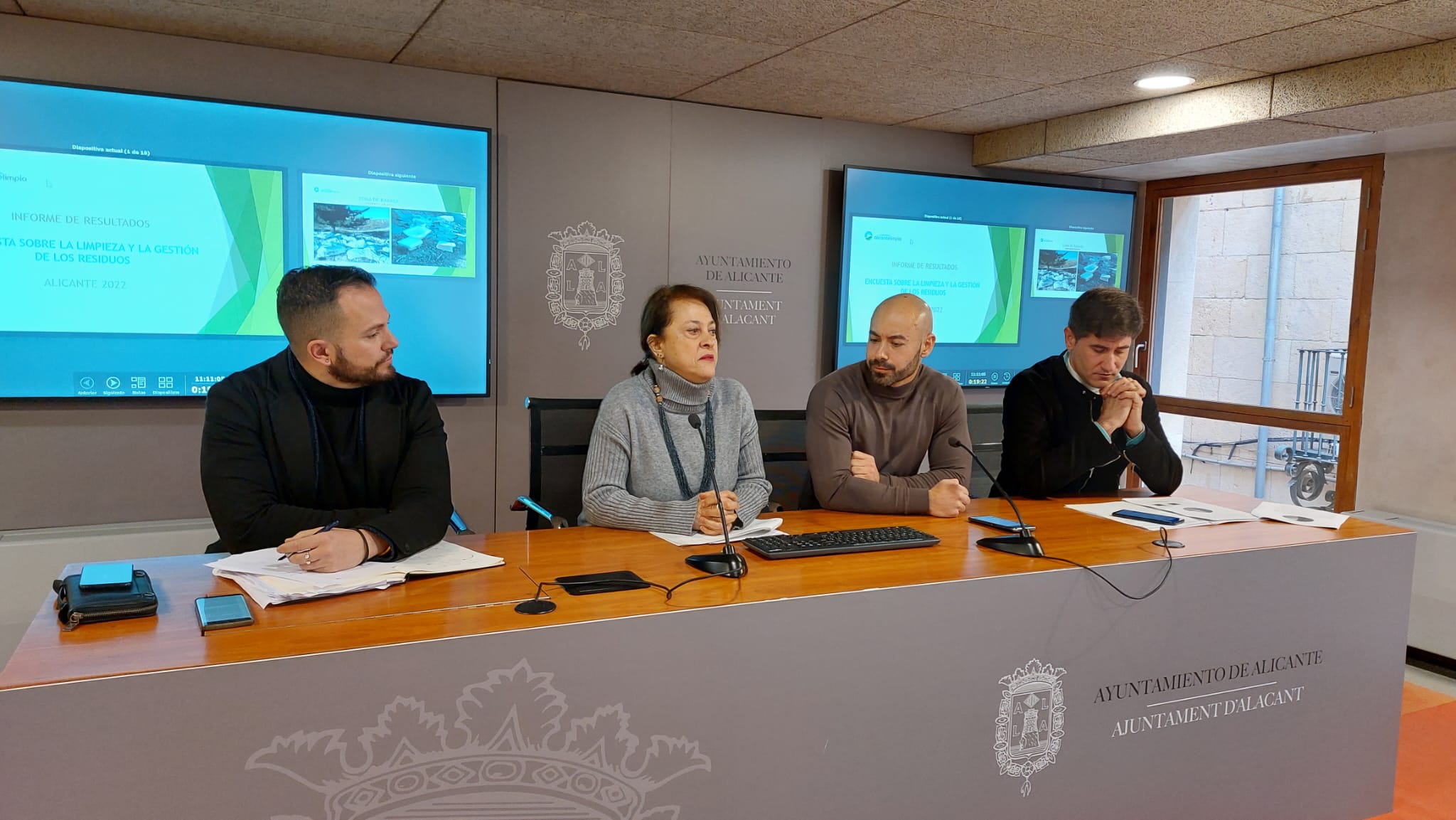 Imagen de la presentación de los resultados de la encuesta de satisfacción ciudadana elaborada por la CAL