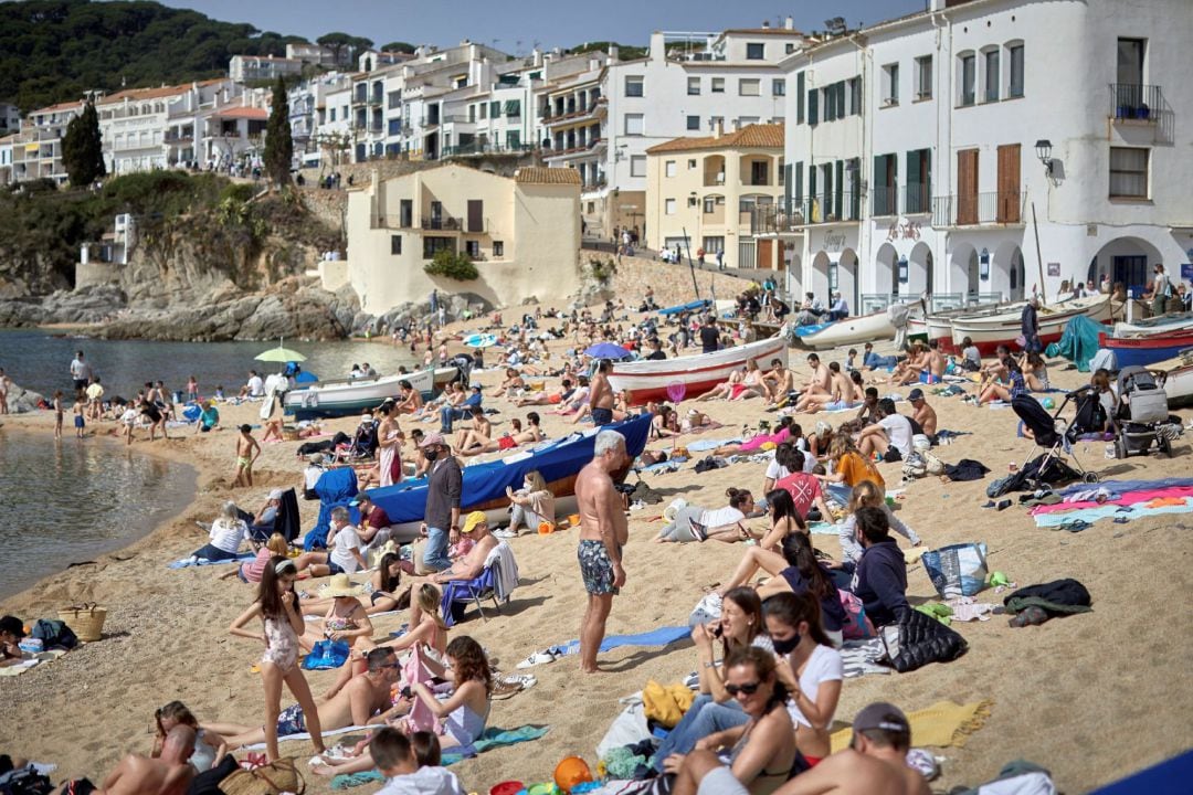 Turistes a Calella aquesta Setmana Santa