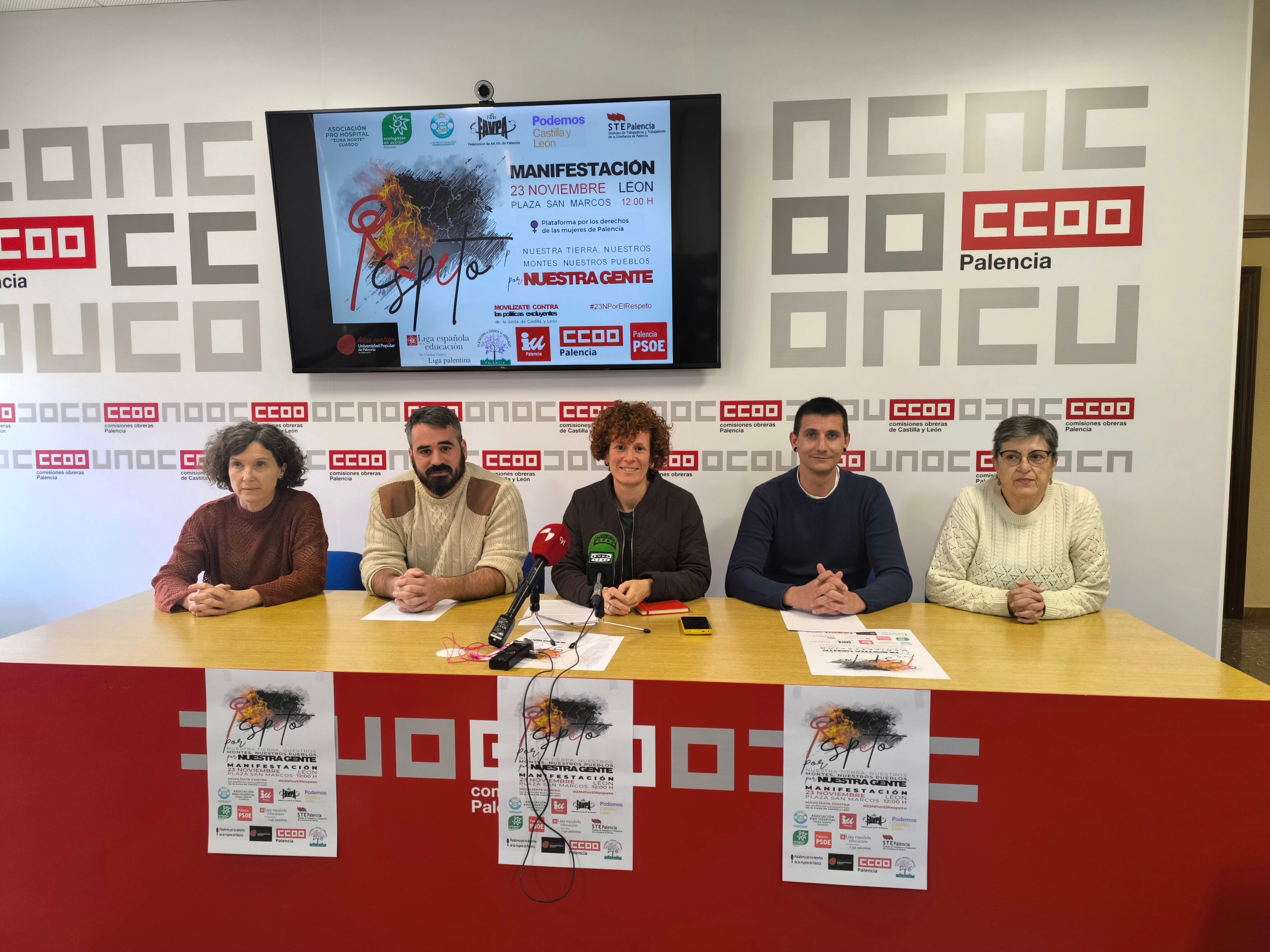 Presentación de la movilización convocada para este dmingo en León