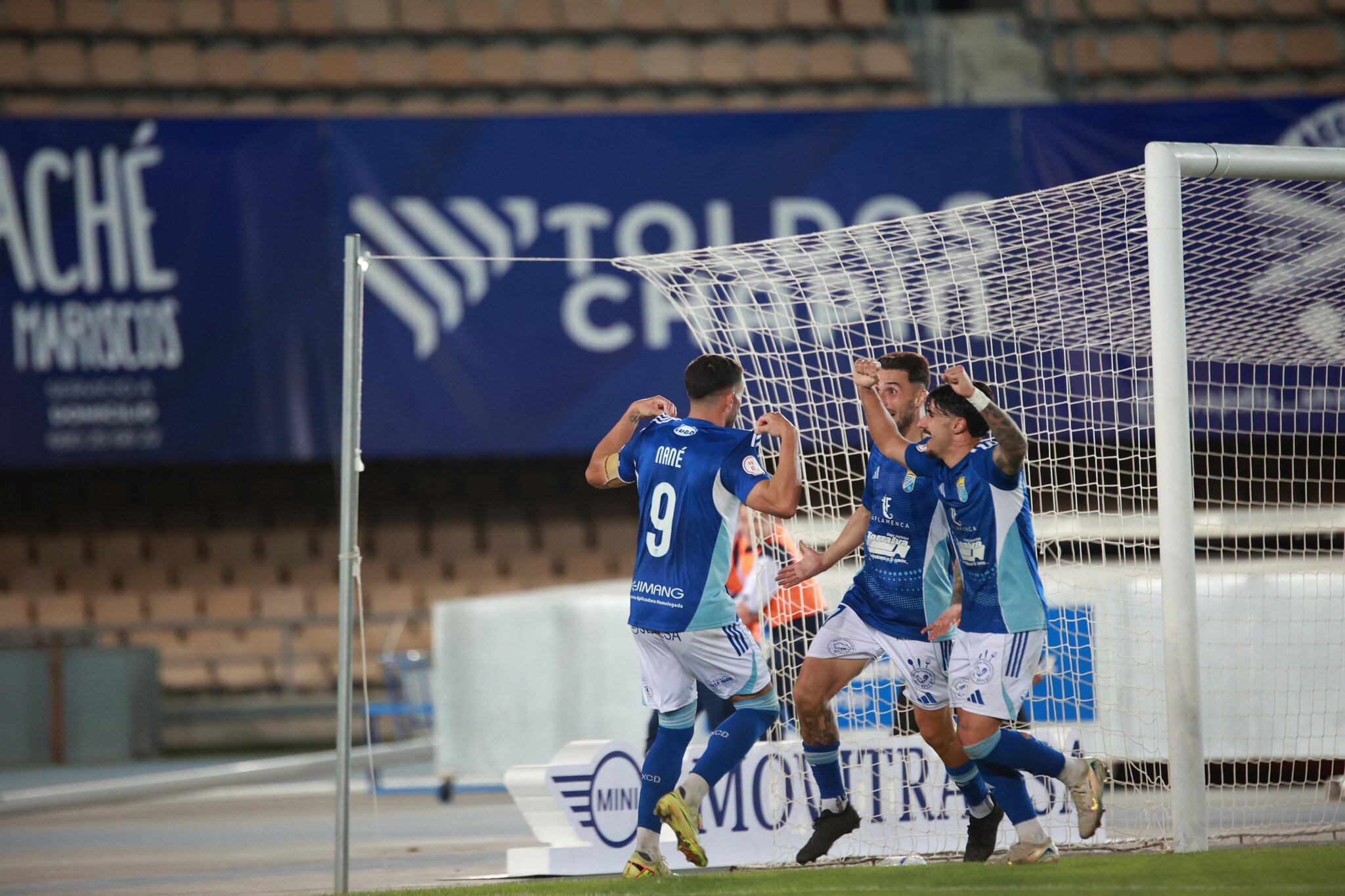 Nané celebra su gol ante el Real Jaén