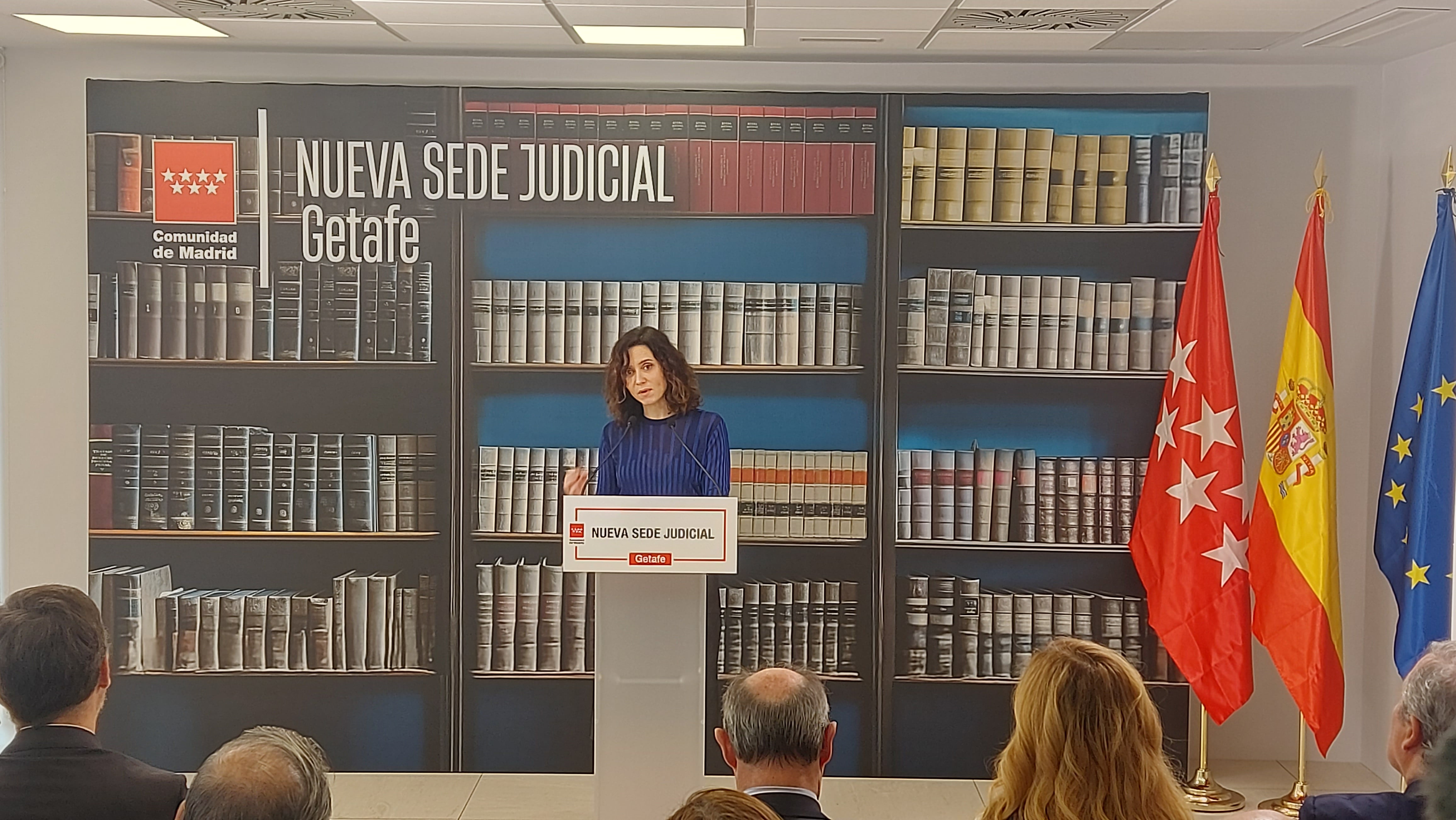 Isabel Díaz Ayuso en los juzgados de Getafe