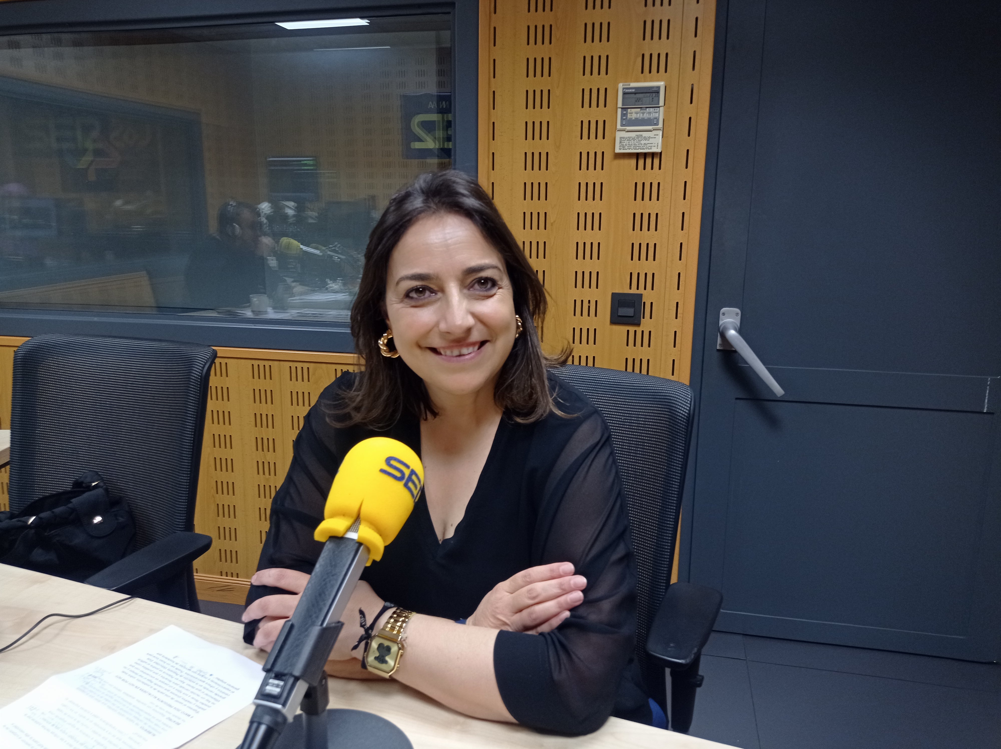 Miriam Andrés, alcaldesa de Palencia, en los estudios de la Ser