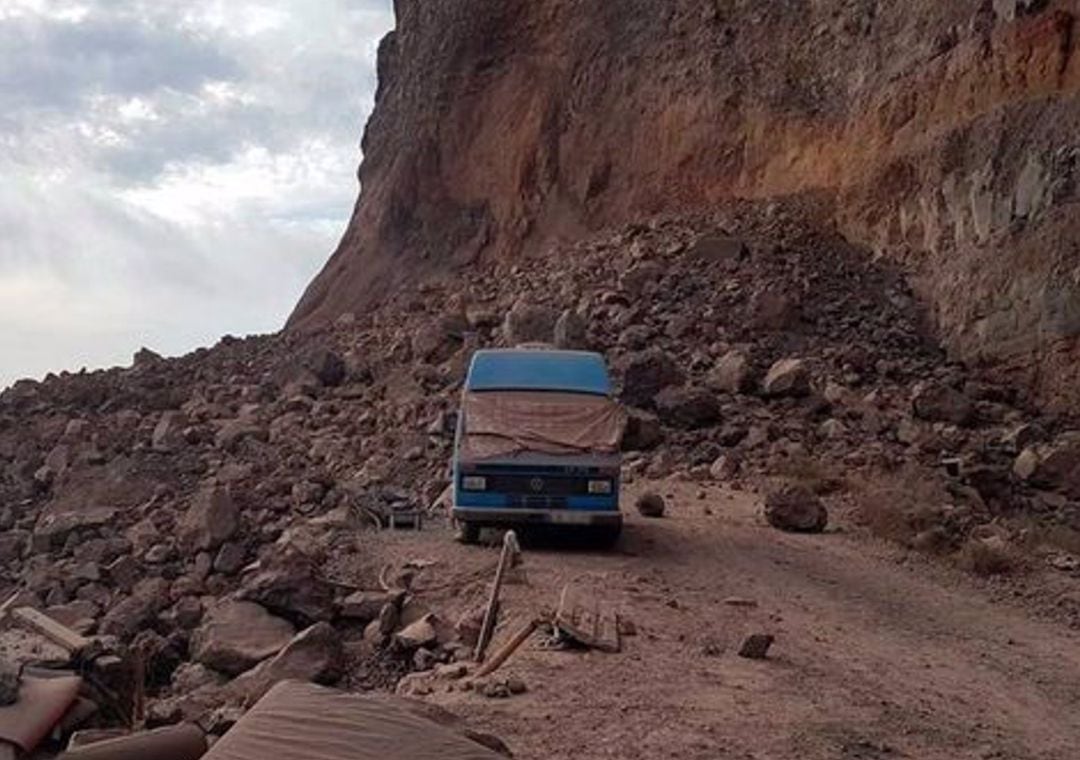 Deslizamiento de tierra en La Gomera 