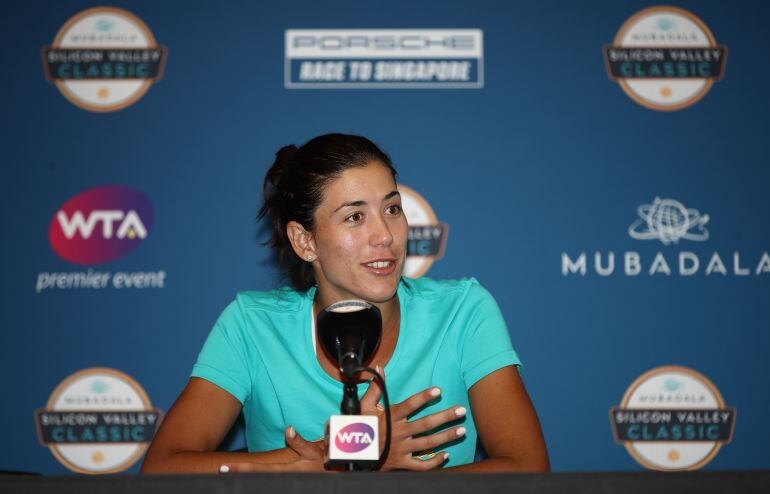 Muguruza, en una comparecencia