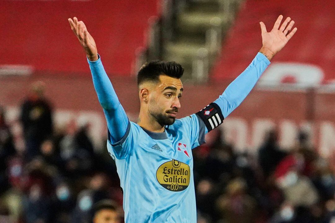 Brais durante el partido ante el Mallorca